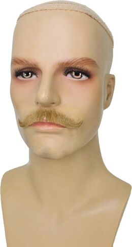 Human Hair Mustache for Men's Cosplay and Theatrical Use in Saudi Arabia