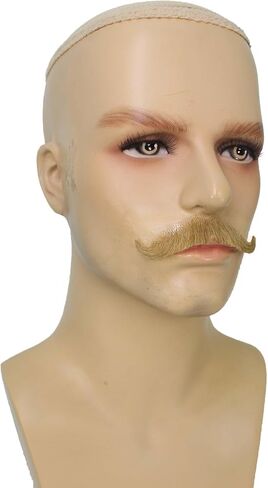Human Hair Mustache for Men's Cosplay and Theatrical Use in Saudi Arabia