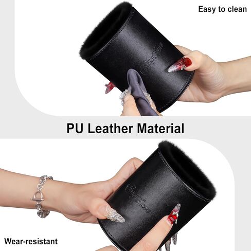 Glasses Holder for Nightstand, Plush Lined Leather Eyeglass Holder Stand Case, Anti-scratch Glasses Stand Holder in Kuwait