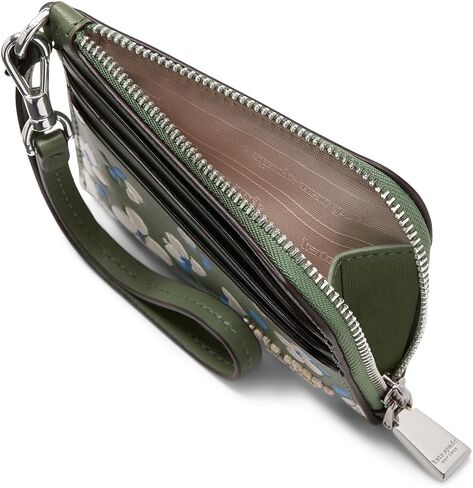 kate spade new york Devin Painterly Bouquet Embossed Smooth Leather Coin Card case Wristlet, Cedar Stand Multi in Saudi Arabia