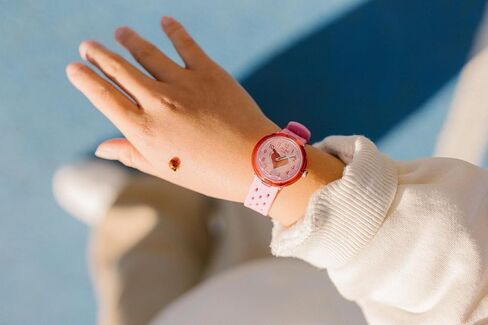 Flik Flak Girl Watch Casual Pink Bio-sourced Quartz Fizz in Pink in Saudi Arabia