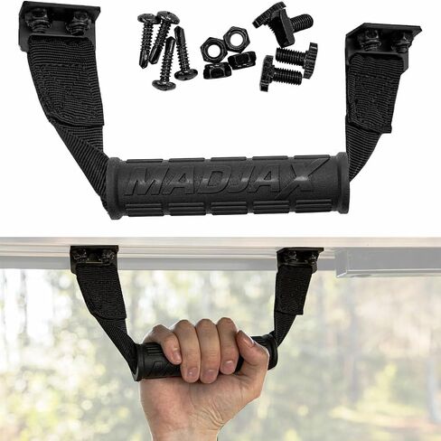 Madjax Universal Golf Cart Soft Grab Handle | الانتهاء من المطاط الأسود المرن مع قبضة على الطرق الوعرة | متوافق مع Club Car و Ezgo و Yamaha و Xseries مع Trops Triple Trips فقط in Kuwait
