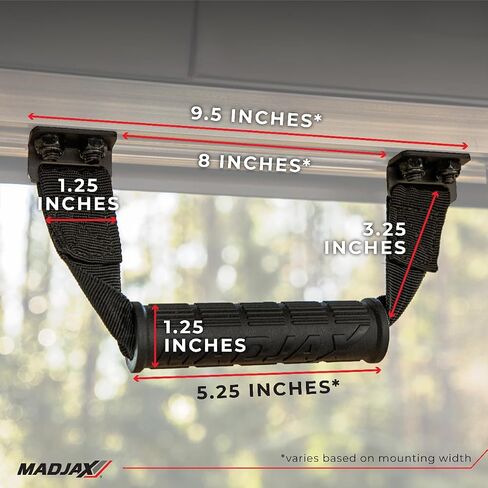 Madjax Universal Golf Cart Soft Grab Handle | الانتهاء من المطاط الأسود المرن مع قبضة على الطرق الوعرة | متوافق مع Club Car و Ezgo و Yamaha و Xseries مع Trops Triple Trips فقط in Kuwait