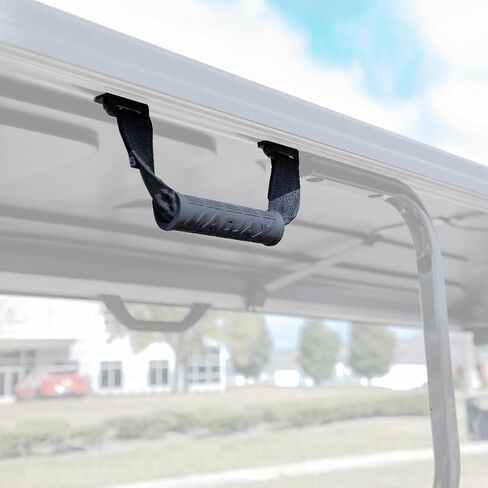 Madjax Universal Golf Cart Soft Grab Handle | الانتهاء من المطاط الأسود المرن مع قبضة على الطرق الوعرة | متوافق مع Club Car و Ezgo و Yamaha و Xseries مع Trops Triple Trips فقط in Kuwait
