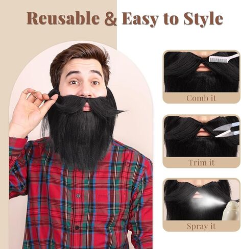 لحية هونكلود للرجال المزيفة المزيفة ل Cosplay وحفل أزياء الهالوين in Kuwait