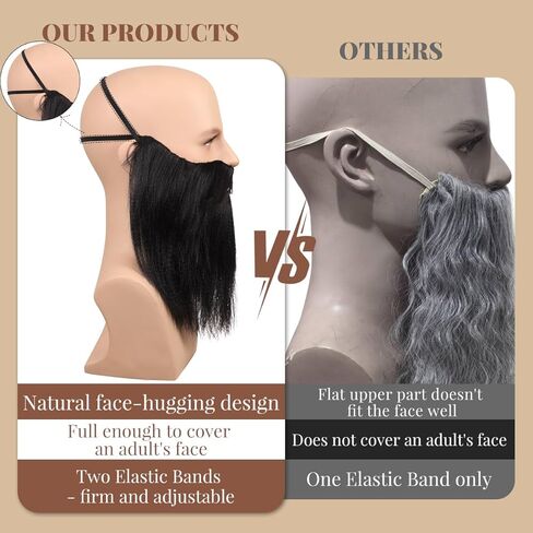 لحية هونكلود للرجال المزيفة المزيفة ل Cosplay وحفل أزياء الهالوين in Kuwait