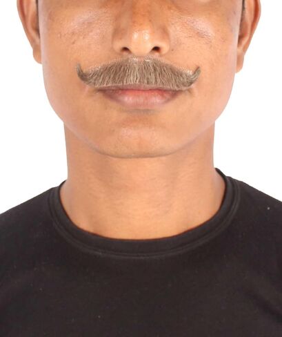 Human Hair Mustache for Men's Cosplay and Theatrical Use in Saudi Arabia