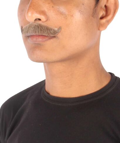 Human Hair Mustache for Men's Cosplay and Theatrical Use in Saudi Arabia