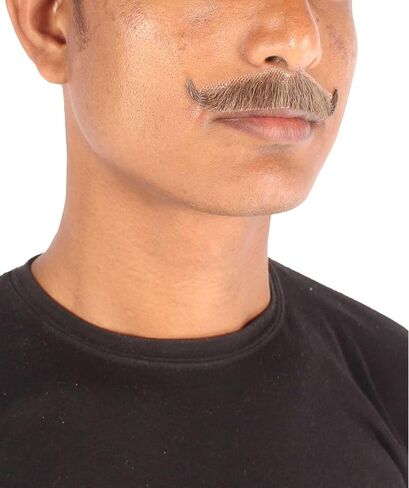 Human Hair Mustache for Men's Cosplay and Theatrical Use in Saudi Arabia