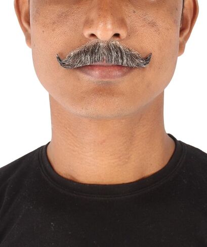 Human Hair Mustache for Men's Cosplay and Theatrical Use in Saudi Arabia