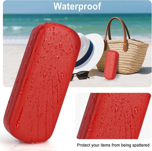 RayLove Glasses Case Hard Shell Eyeglass Case with Cleaning Cloth, PU Leather Protective Eye Glass Cases Fits Most Sunglasses in Kuwait