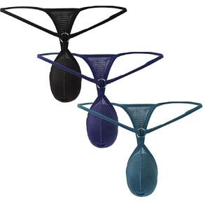 رجال ثونغ منخفضة الارتفاع G سلاسل و Thongs الملابس الداخلية مثير ملخصات بيكيني حريري in Kuwait
