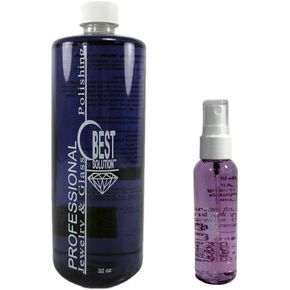 Best Solution Silver Gold Diamonds Costume Jewelry Cleaner 32oz Bottle w/ 2oz Travel Spray Bottle in Saudi Arabia