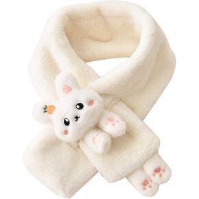 Girls Winter Warm Thicken Scarfs Cartoon Faux Plush Cross Collar Scarf Shawl Lovely Warm Soft Scarf Winter in Kuwait