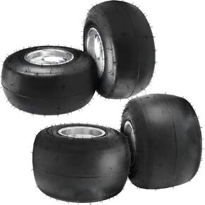 4PCS 5" inch Go Kart Wheels Front 10x4.50x5 10x4.5-5 10x4.50-5 & Rear 11x7.1-5 11x7.10-5 Tires and Rims 3 Bolt Pattern,50mm for Racing Drift Trike Mini Bike ATV Quad Buggy Cart Karting in Saudi Arabia
