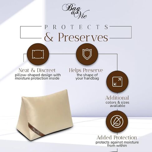 Bag -A -Vie Pass -Plow Pillow Insert - Fuxury Handbag Shaper Insert for Women's Poures - حقائب اليد المخصصة لمحفظة وسادة Birkin 30 in Kuwait
