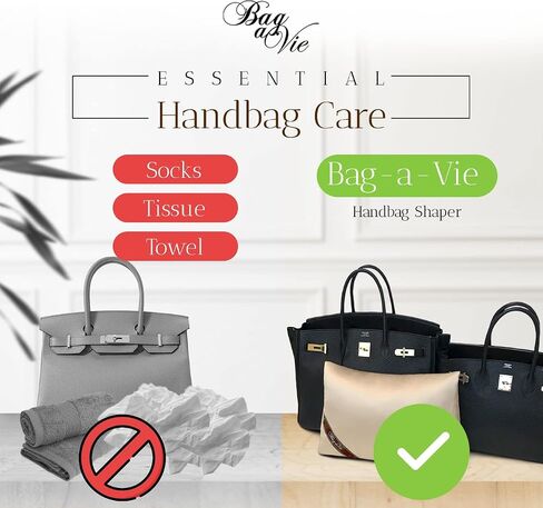 Bag -A -Vie Pass -Plow Pillow Insert - Fuxury Handbag Shaper Insert for Women's Poures - حقائب اليد المخصصة لمحفظة وسادة Birkin 30 in Kuwait