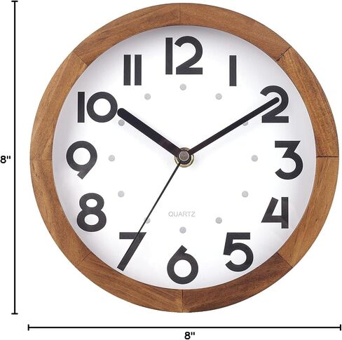 BEW Large Wall Clocks, 24 in Rustic Wood Wall Clock Battery Operated, Vintage Farmhouse Shabby Chic Decorative Herringbone Wooden Wall Clock Silent for Bedroom, Kitchen, Office, Living Room Decor in Saudi Arabia