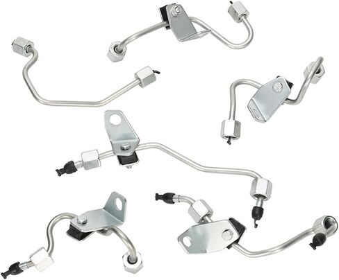 6pcs/set 5289447 Diesel Rejector Equistor Supply Jumper Tube متوافق مع Dodge RAM 5.9 5.9L لـ Cummins 03-09 5086874 5086875AB 5086876AD in Kuwait