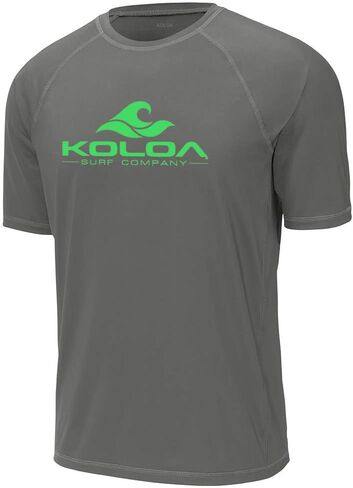 Koloa Surf Mens Classic Wave Logo UPF 50 Rashguard Tees in Sizes XS-4XL in Saudi Arabia