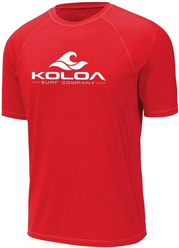 Koloa Surf Mens Classic Wave Logo UPF 50 Rashguard Tees in Sizes XS-4XL in Saudi Arabia