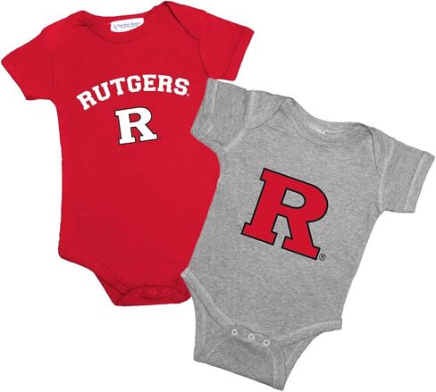 Two Feet Ahead Ohio State Buckeyes 2 Pack Baby Bodysuit Creeper Newborn Infants مرخص رسميًا (أوهايو ستيت باكيز، 6 أشهر) in Kuwait