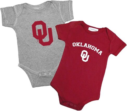 Two Feet Ahead Ohio State Buckeyes 2 Pack Baby Bodysuit Creeper Newborn Infants مرخص رسميًا (أوهايو ستيت باكيز، 6 أشهر) in Kuwait