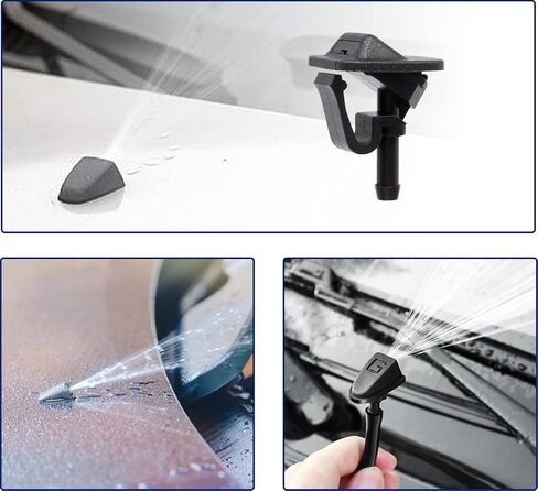 HiSport Windshield Sprinkler Wiper Nozzle - Compatible with 2002-2012 Jeep Wrangler 2002-2006 Jeep TJ - Replace 55156728AB in Saudi Arabia