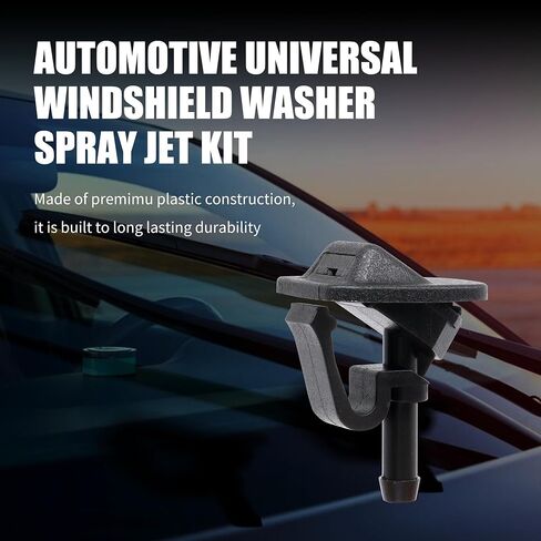 HiSport Windshield Sprinkler Wiper Nozzle - Compatible with 2002-2012 Jeep Wrangler 2002-2006 Jeep TJ - Replace 55156728AB in Saudi Arabia