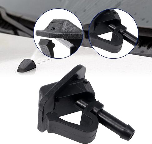 HiSport Windshield Sprinkler Wiper Nozzle - Compatible with 2002-2012 Jeep Wrangler 2002-2006 Jeep TJ - Replace 55156728AB in Saudi Arabia