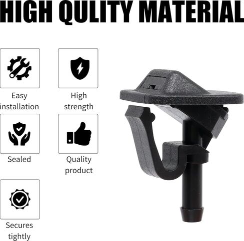 HiSport Windshield Sprinkler Wiper Nozzle - Compatible with 2002-2012 Jeep Wrangler 2002-2006 Jeep TJ - Replace 55156728AB in Saudi Arabia