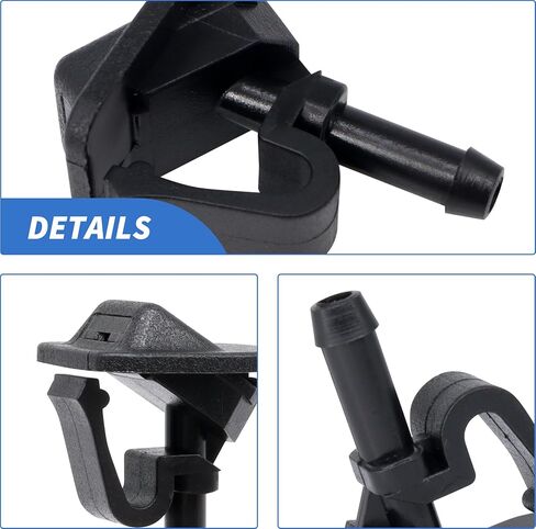 HiSport Windshield Sprinkler Wiper Nozzle - Compatible with 2002-2012 Jeep Wrangler 2002-2006 Jeep TJ - Replace 55156728AB in Saudi Arabia