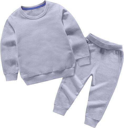 Little Kids Clothes Boys Girls Casual Sweatsuits Crewneck Sweatshirts Jogger Sweatpants Fashion Fall Outfits Sets in Saudi Arabia