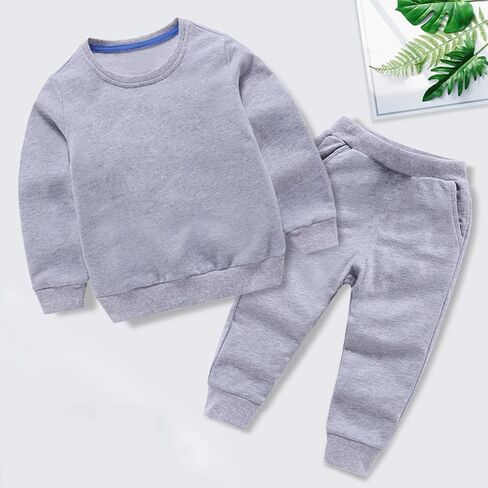 Little Kids Clothes Boys Girls Casual Sweatsuits Crewneck Sweatshirts Jogger Sweatpants Fashion Fall Outfits Sets in Saudi Arabia