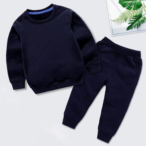 Little Kids Clothes Boys Girls Casual Sweatsuits Crewneck Sweatshirts Jogger Sweatpants Fashion Fall Outfits Sets in Saudi Arabia