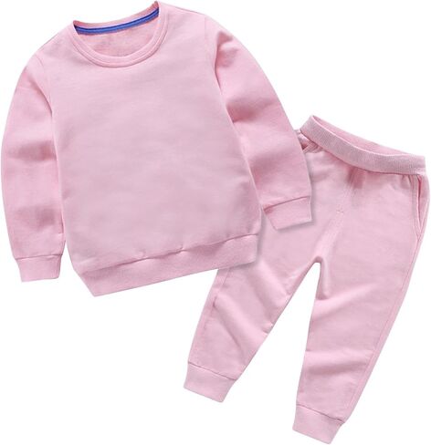 Little Kids Clothes Boys Girls Casual Sweatsuits Crewneck Sweatshirts Jogger Sweatpants Fashion Fall Outfits Sets in Saudi Arabia