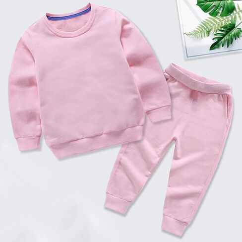 Little Kids Clothes Boys Girls Casual Sweatsuits Crewneck Sweatshirts Jogger Sweatpants Fashion Fall Outfits Sets in Saudi Arabia