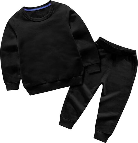 Little Kids Clothes Boys Girls Casual Sweatsuits Crewneck Sweatshirts Jogger Sweatpants Fashion Fall Outfits Sets in Saudi Arabia