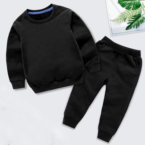 Little Kids Clothes Boys Girls Casual Sweatsuits Crewneck Sweatshirts Jogger Sweatpants Fashion Fall Outfits Sets in Saudi Arabia