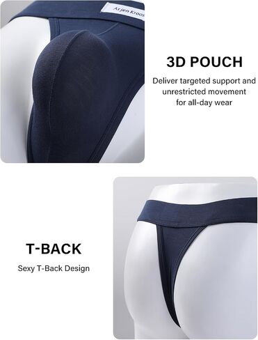 Arjen Kroos Mens Thong Bikini Underwear Thongs for Mens Lingerie Swimsuit Pouch Briefs Viscose in Saudi Arabia