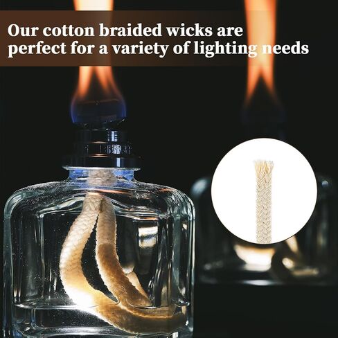 20 pcs 1/4 "مصباح زيت مستدير الفطائر ، فتيل القطن لمصابيح الزيت المصنوعة يدويًا ويكز بديل للزيت مصباح شمعة مصباح كيروسين فانوس in Kuwait