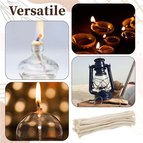 20 pcs 1/4 "مصباح زيت مستدير الفطائر ، فتيل القطن لمصابيح الزيت المصنوعة يدويًا ويكز بديل للزيت مصباح شمعة مصباح كيروسين فانوس in Kuwait