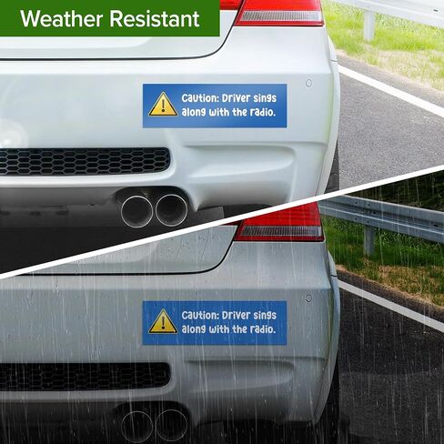 Custom Magnetic Bumper Sticker, Personalized Text and Logo for Cars, Fridge, Business Personal Use and Advertising Sign, 10x3 Inches, Magnet. USA Made by My Sign Center in Kuwait