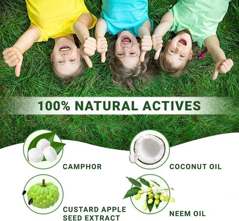 Anti Lice Treatment Shampoo with Neem & Coconut for Lice & Eggs | Relieves Itching From Lice Bite & Prevents Re-infestation | Painless Lice Removal | Safe For Children | 50 ml in Kuwait