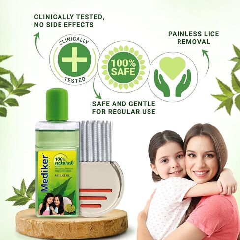 Anti Lice Treatment Shampoo with Neem & Coconut for Lice & Eggs | Relieves Itching From Lice Bite & Prevents Re-infestation | Painless Lice Removal | Safe For Children | 50 ml in Kuwait