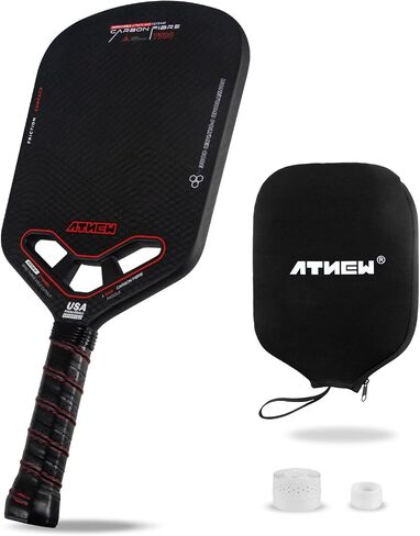 Edgeless Pickleball Paddle,T700 3K Carbon Fiber Picklebll Paddle,16MM Thermoformed Pickleball Paddle with Three Holes,Unique Hollow Design for Excellent Power and Control in Saudi Arabia