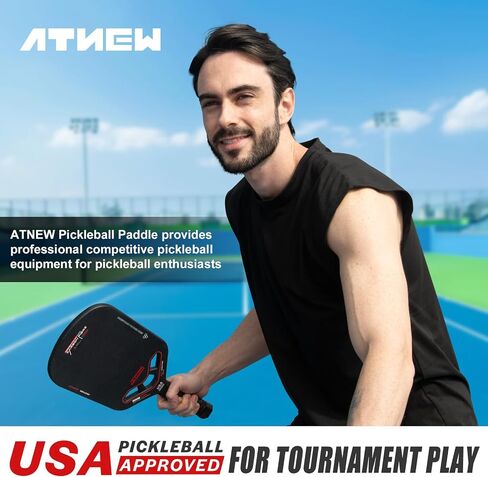 Edgeless Pickleball Paddle,T700 3K Carbon Fiber Picklebll Paddle,16MM Thermoformed Pickleball Paddle with Three Holes,Unique Hollow Design for Excellent Power and Control in Saudi Arabia