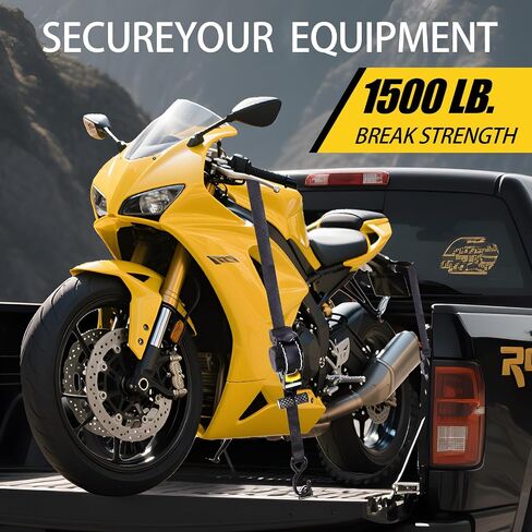Retractable Ratchet Straps,1" x 10' Heavy Duty Ratchet Straps Self Retractable Tie Down Straps with Soft Loops for Motorcycle, Truck,Trailer(4-Pack) in Saudi Arabia