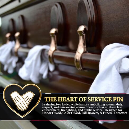 Heart of Service Pin- شراء واحدة ، هدية واحدة تحية | صندوق المجمع المخملي + شهادة مجانية | شرف المحاربين القدامى ، مديري الجنازة ، المستجيبين الأوائل والمتطوعين | هدية اعتراف ذات مغزى in Saudi Arabia