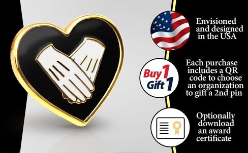 Heart of Service Pin- شراء واحدة ، هدية واحدة تحية | صندوق المجمع المخملي + شهادة مجانية | شرف المحاربين القدامى ، مديري الجنازة ، المستجيبين الأوائل والمتطوعين | هدية اعتراف ذات مغزى in Saudi Arabia